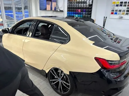 랩핑 사고&보험처리 BMW 330e 아이보리 전체 랩핑 / 강남,개포,서초