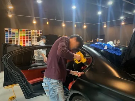 BMW M5 사틴 블랙 전체 랩핑 - 강남 랩핑 - 서초 익스트림 랩 / 강남,개포,서초