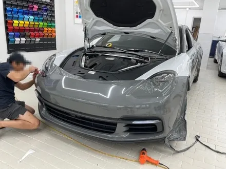 포르쉐 파나메라 다크 그레이 전체 랩핑 / 강남,개포,서초