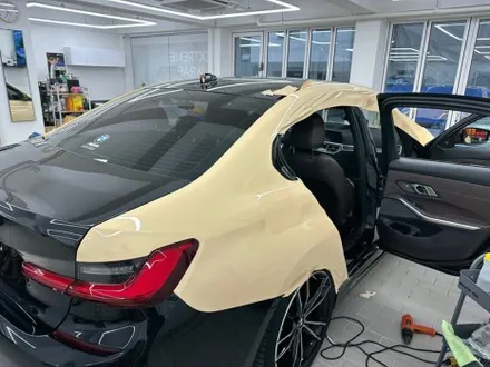 랩핑 사고&보험처리 BMW 330e 아이보리 전체 랩핑 / 강남,개포,서초