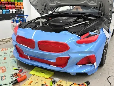 BMW Z4 m40i 강남 자동차 전체 랩핑 고광택 캔디 블루 / 서울 강남
