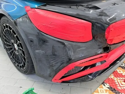 벤츠 S63 AMG 쿠페 로얄 그린 전체 풀랩핑, 전체 크롬 죽이기, 포지드 카본 포인트 랩핑 PPF 보호필름 시공 / 서울 강남