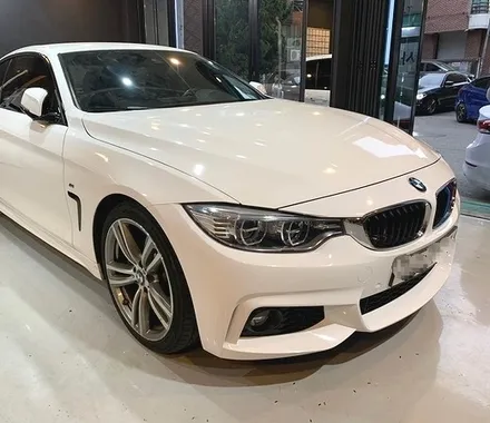 BMW 4시리즈 컨버터블 유광 화이트 랩핑 - 랩핑 보험처리 / 강남,개포,서초