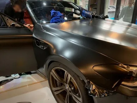 BMW M5 사틴 블랙 전체 랩핑 - 강남 랩핑 - 서초 익스트림 랩 / 강남,개포,서초