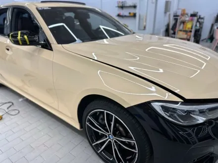 랩핑 사고&보험처리 BMW 330e 아이보리 전체 랩핑 / 강남,개포,서초