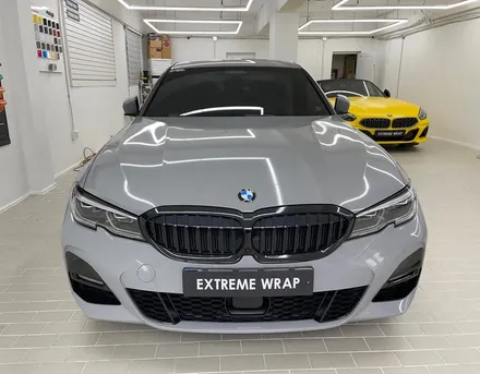 BMW 330e 랩핑 사고 보험처리 LB \'카키 그린\' / 강남,개포,서초