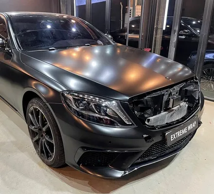 S63 AMG 사틴 블랙 랩핑 사고처리 - 래핑 사고처리 - 벤츠 랩핑 / 강남,개포,서초