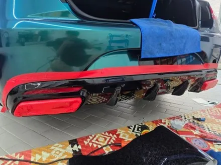 벤츠 S63 AMG 쿠페 로얄 그린 전체 풀랩핑, 전체 크롬 죽이기, 포지드 카본 포인트 랩핑 PPF 보호필름 시공 / 서울 강남