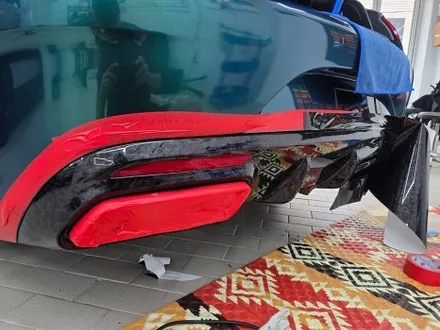 벤츠 S63 AMG 쿠페 로얄 그린 전체 풀랩핑, 전체 크롬 죽이기, 포지드 카본 포인트 랩핑 PPF 보호필름 시공 / 서울 강남
