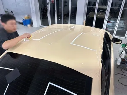 랩핑 사고&보험처리 BMW 330e 아이보리 전체 랩핑 / 강남,개포,서초