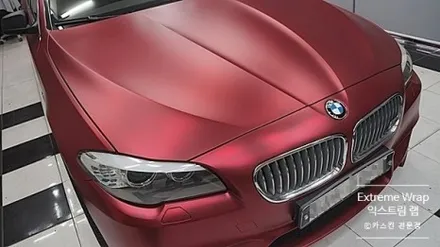 자동차 랩핑 맛집은 여기! \'무광 크롬\' BMW 5시리즈 전체 랩핑 #양재동랩핑 / 강남,개포,서초