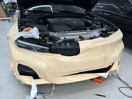 랩핑 사고&보험처리 BMW 330e 아이보리 전체 랩핑 / 강남,개포,서초