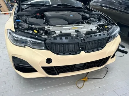 랩핑 사고&보험처리 BMW 330e 아이보리 전체 랩핑 / 강남,개포,서초
