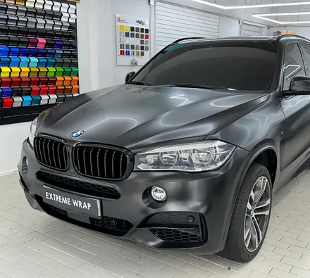 BMW X5 사틴 블랙 반무광 전체 랩핑 [강남 랩핑샵] / 강남,개포,서초
