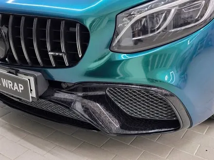 벤츠 S63 AMG 쿠페 로얄 그린 전체 풀랩핑, 전체 크롬 죽이기, 포지드 카본 포인트 랩핑 PPF 보호필름 시공 / 서울 강남