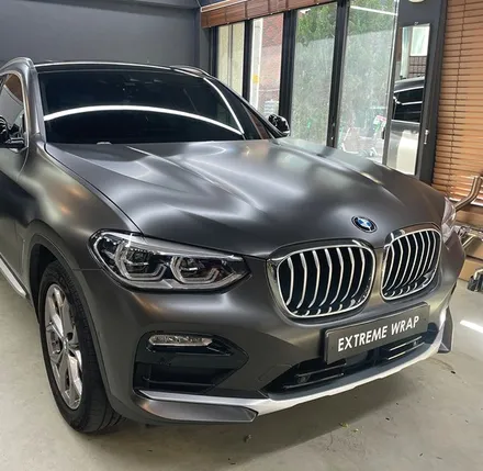 BMW X4 \'사틴 다크 바솔트\' 전체 랩핑 - 자동차 랩핑 비용 / 강남,개포,서초