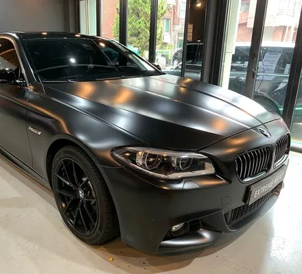 BMW 550d 사틴 블랙&카본 전체 랩핑 - 카본 실내 랩핑 - 강남 랩핑 익스트림 랩 / 강남,개포,서초
