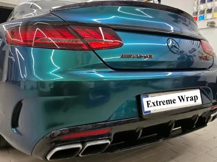 벤츠 S63 AMG 쿠페 로얄 그린 전체 풀랩핑, 전체 크롬 죽이기, 포지드 카본 포인트 랩핑 PPF 보호필름 시공 / 서울 강남
