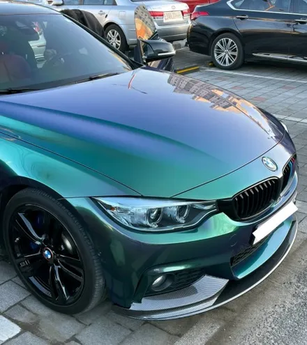 BMW 428i F32 \'다이아몬드 오로라 그린\' 전체랩핑 고광택 / 강남,개포,서초