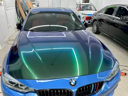 BMW 428i F32 \'다이아몬드 오로라 그린\' 전체랩핑 고광택 / 강남,개포,서초