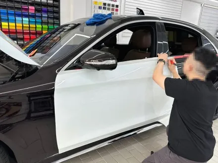 벤츠 S63 AMG 고광택 탑폴리에 유광 화이트 전체 랩핑 / 강남,개포,서초