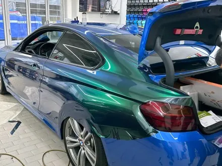 BMW 428i F32 \'다이아몬드 오로라 그린\' 전체랩핑 고광택 / 강남,개포,서초