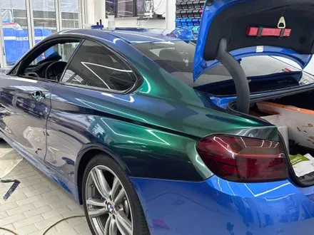BMW 428i F32 \'다이아몬드 오로라 그린\' 전체랩핑 고광택 / 강남,개포,서초