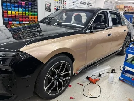 BMW 7시리즈 샴페인 골드, 블랙 PPF 투톤 시공, 코치라인으로 완성한 럭셔리 세단 / 서울 강남