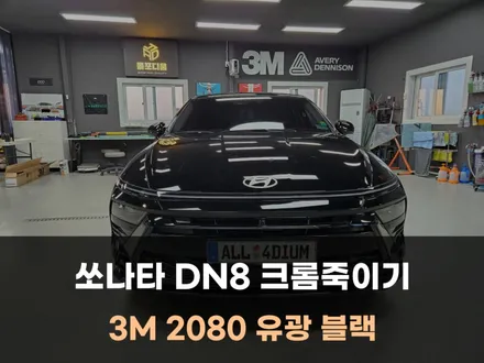 쏘나타 DN8 전체 크롬죽이기 완벽 시공은 이곳 / 당진 서산 랩핑 / 아산 음봉면