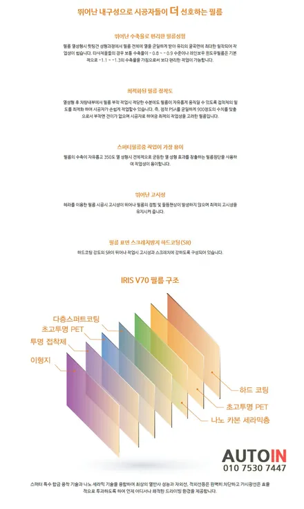 i♥오토인 기아 K5 레인보우 V70 썬팅 (재시공) + 아이나비 블랙박스 장착 [대전 정품 레인보우 틴팅 전문]