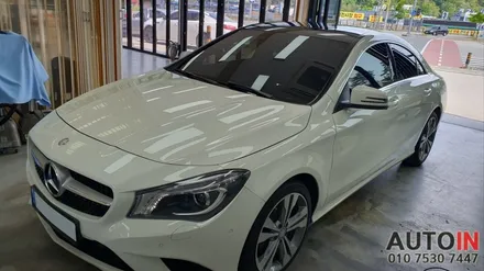 i♥오토인 2015 벤츠 CLA 200D 썬팅 재시공 (레인보우 i90 블랙 + 폴리스파이더 매트 장착