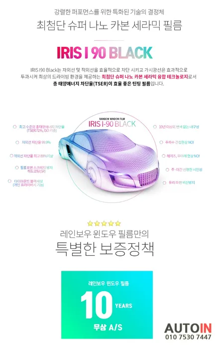 i♥오토인 현대 뉴IG그랜저 신차 패키지 / 레인보우 i90 Black 썬팅+블랙박스 장착+PPF 4종+신차 유리막+실내가죽코팅