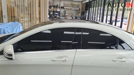 i♥오토인 2015 벤츠 CLA 200D 썬팅 재시공 (레인보우 i90 블랙 + 폴리스파이더 매트 장착