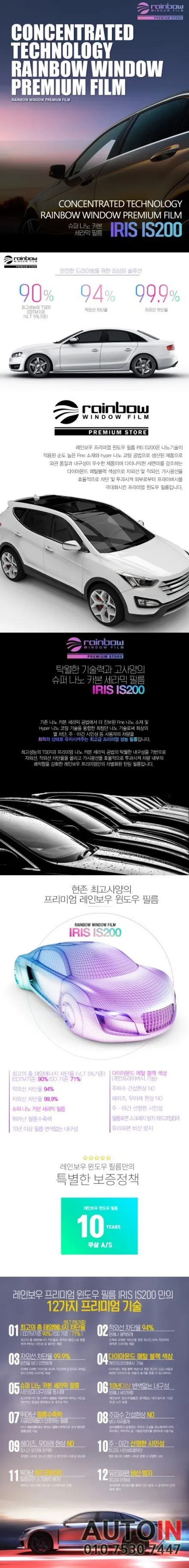 i♥오토인 2023 현대 MX5 산타페 프리미엄 신차패키지 (레인보우 IS200 썬팅 + PPF 4종 + 코일매트 장착