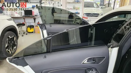 i♥오토인 2015 벤츠 CLA 200D 썬팅 재시공 (레인보우 i90 블랙 + 폴리스파이더 매트 장착