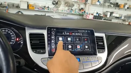 제네시스 BH380 정품 아이나비3D가 내장된 안드로이드 올인원 카인원(CAR IN ONE) 과 순정 DIS연동 작업