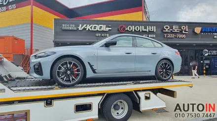 i♥오토인 BMW i4 M50 신차 패키지 / 신차 검수 + 레이노 F95 썬팅 + 아이나비 블랙박스 & 보조 배터리 장착