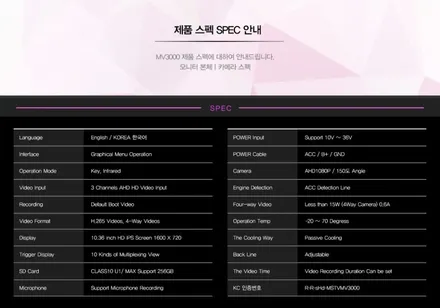 i♥오토인 2023 폭스바겐 ID4 전기차량 룸미러형 2채널 블랙박스 장착 (MV3000)