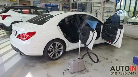 i♥오토인 2015 벤츠 CLA 200D 썬팅 재시공 (레인보우 i90 블랙 + 폴리스파이더 매트 장착