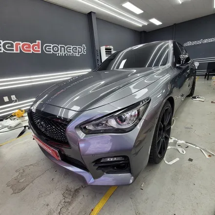 Q50 크롬죽이기 + 그릴교체 | 평택미군기지 험프리스 | 평택랩핑 / 경기 평택