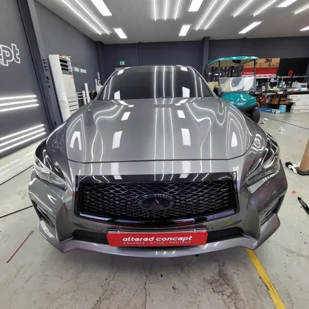 Q50 크롬죽이기 + 그릴교체 | 평택미군기지 험프리스 | 평택랩핑 / 경기 평택
