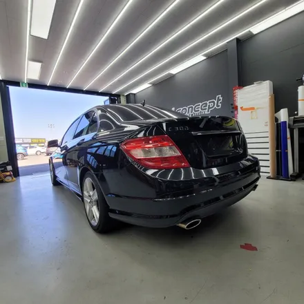 [전체랩핑] W204 C300 메탈릭 골드, 2주동안 방치될수밖에 없었던 이유 - 평택랩핑 / 평택 팽성읍