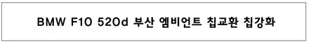 BMW F10 520d 부산 엠비언트 칩교환 칩강화