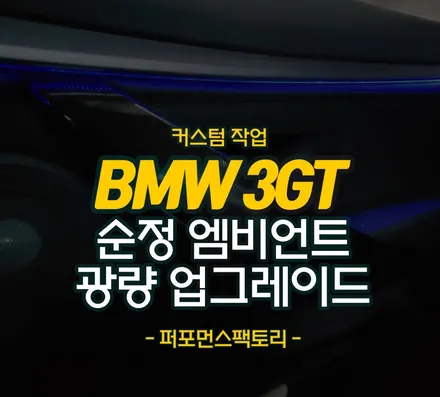 BMW 3GT 엠비언트 LED 라이트 순정 광량 업그레이드 튜닝