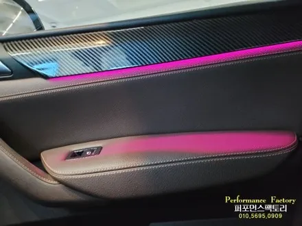 BMW X4 순정형 가변 엠비언트 무드등, BMW 로고등 레터링 작업 튜닝