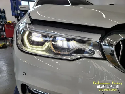 BMW G30 헤드라이트 엔젤아이 링마커 LED 모듈 황변 작업