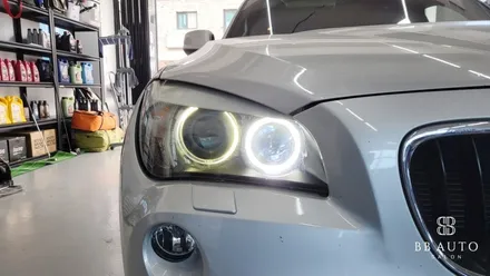 부산 BMW E84 X1엔젤아이 화이트 LED 링마커 교체