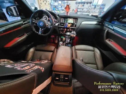 BMW X4 순정형 가변 엠비언트 무드등, BMW 로고등 레터링 작업 튜닝