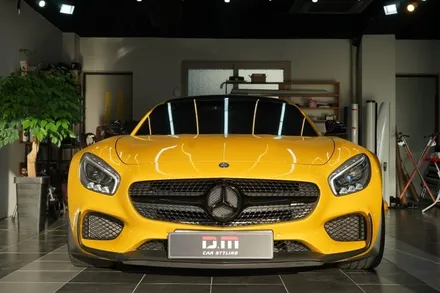 대구랩핑 / 벤츠 amg gts 그릴.엠블럼 크롬죽이기 랩핑 / 대구 달서구