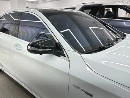 벤츠 S63 AMG LB필름 슈퍼 알파인 화이트 전체 랩핑 - 강남 랩핑 / 서울 서초구